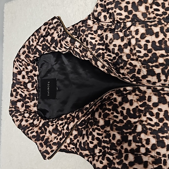Talbots Leopard Print Vest - sz Med - Picture 5 of 10